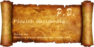 Pinzich Dezideráta névjegykártya